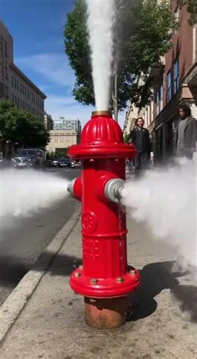 Fire Hydrant Acts Like Excited Dog 🚒💦 #ViralVideo #AIVideo