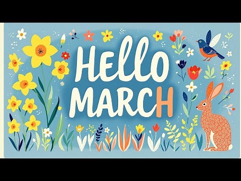 Hello March Classroom Screensaver Ambience 🌸 Cozy Spring Background for Calm, Focus & Relaxation