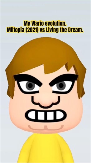 My Wario evolution. Miitopia (2021) vs Living the Dream.