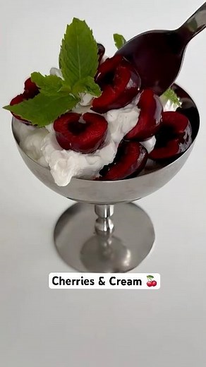 Fastest Cherries & Cream Summer Dessert