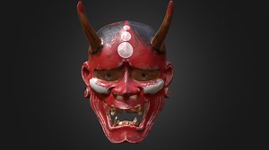 Japanese Mask - Download Free 3D model by Romain Vaysse (@redshell)