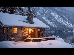 Festive Lakeside Cabin in the Snow: Full Tour