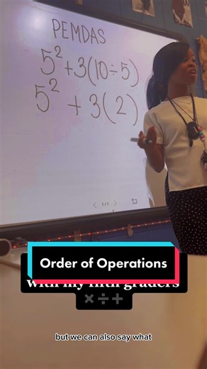 Today’s Math Lesson : Order of Operations ➕➗✖️ • • • #teachersoftiktok #foryoupage #foryoupage #5thgrade #fifthgradeteacher #blackeducator #millennialsoftiktok #teacherbae