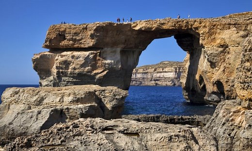 Malta's Azure Window collapses after heavy storm – video