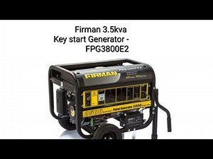 Firman 3.5kva Key start Generator - FPG3800E2