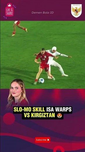SLOW MOTION SKILL ISA WARPS, SUPER SMOOTH 🤩 #beritatimnas #timnasputri