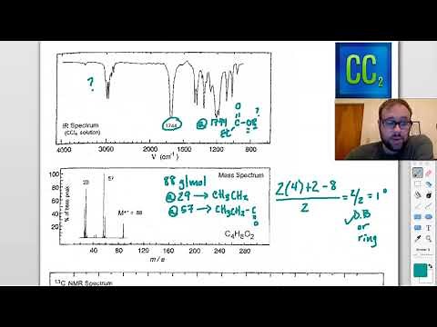 Solving Another Unknown Using NMR, IR and MS Spectroscopy - Example 9