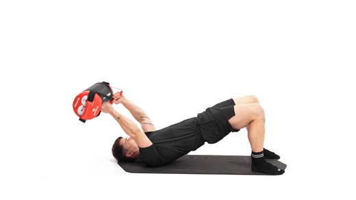 Pullover in glute bridge