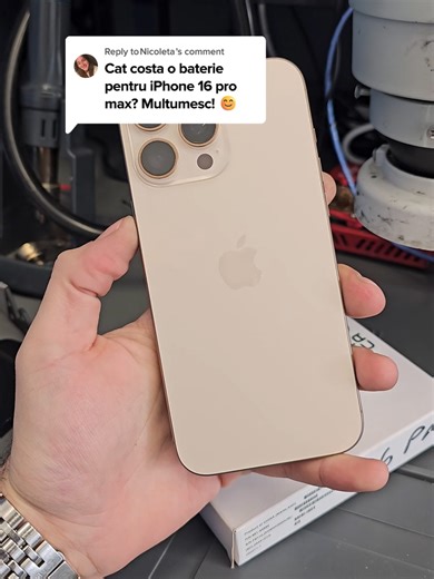 Am primit in service un iPhone 16 Pro max cu sanatatea bateriei la 86% , am recomandat clientului sa mai astepte, dar tot a dorit inlocuirea bateriei , inlocuire baterie originala iphone 16 pro max #iphone #reparatiitelefoane #timisoara