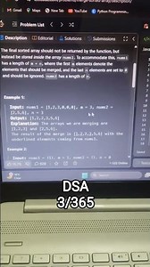 LeetCode 88: Merge Sorted Array Explained in 60 Seconds! 🔥 #codingpadho #codeeveryday #leetcode