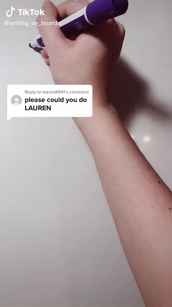 Calligraphy Name Writing ASMR on Whiteboard