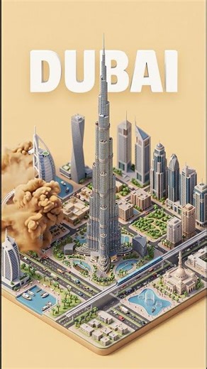 The Day Dubai Disappeared 🌪️ #shorts #vfx #3diorama