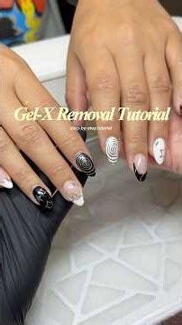 how to soak off Gel-X ✨ #gelxnails #nailtutorial #gelxnailtech #soakoff #nailcontent
