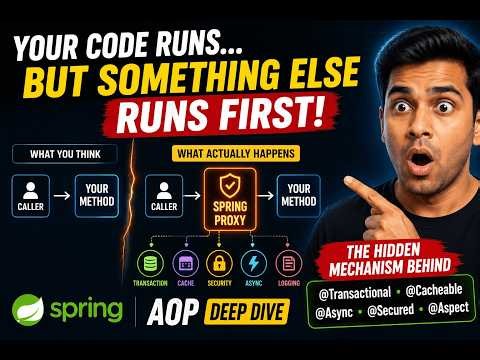 How Spring Secretly Wraps Your Code — AOP Proxies Explained Visually