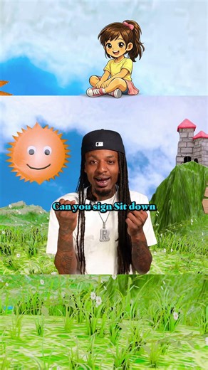 Learning ASL one sign at a time. This sign means “sit down.” #sitdown #sit #autistic #deafawareness