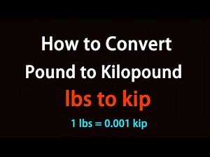 How to Convert Pound to Kilopound?