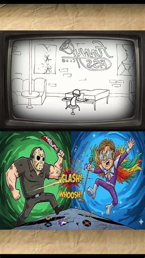 Elton John and Jason Cartoon Animation Fun