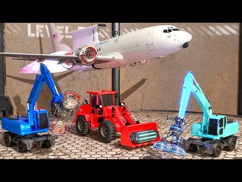 Heavy Machines at Work ✈️🛠️ | Aircraft Engine Repair Like Never Before | Vehicles Animation