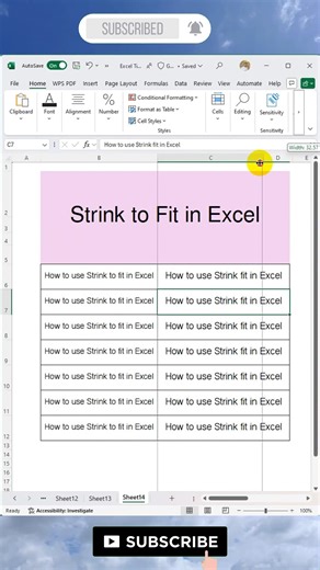 6.7K views · 110 reactions | Strink to fits in Excel #excel #student #school #khmer #microsoft #office #learning #tips #គ្រូអាយធី | គ្រូអាយធី | Facebook
