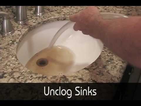 How to Unclog Sinks using a wet/dry vacuum and the VaccUFlex® vacuum attachment kit
