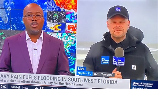 The Weather Channel has arrived in Florida. Correspondent reporting live in Naples