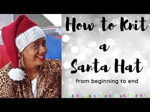 How to Knit a Santa Hat