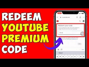 How to Redeem YouTube Premium Code (2024) | YouTube Premium Code Redeem (Android/iOS)