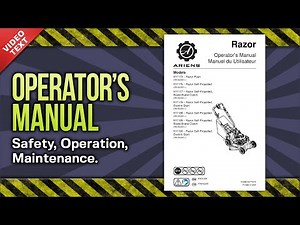 Operator's Manual: Ariens 159cc Razor Series Lawn Mower (05088700-2016)