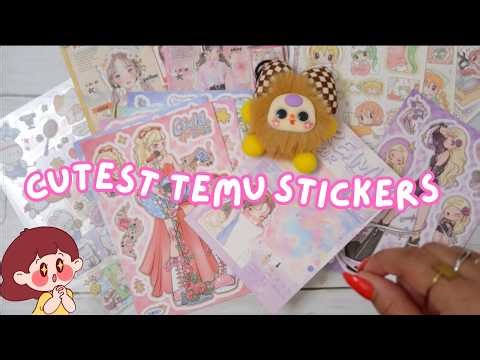 Cutest Temu Sticker Haul! #stickerlover