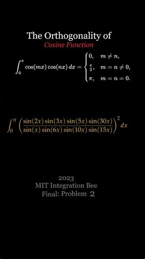 Orthogonality Solves a Brutal Trigonometric Integral