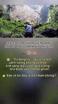 Ánh sáng ở hố sụt 1 trong hang Sơn Đoòng. Son Doong Cave Vietnam