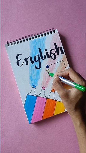 Creative english front page design ✏️🌿 #frontpage #coverpage #shorts