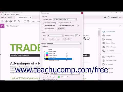 Acrobat Pro DC Tutorial Previewing Color Separations - Adobe Acrobat Pro DC Training Tutorial Course