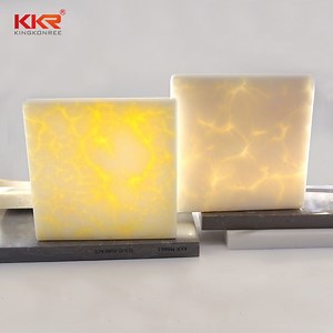 [Hot Item] Bar Counter Tops Faux Translucent Solid Surface Stone Sheets Big Slab Translucent Stone