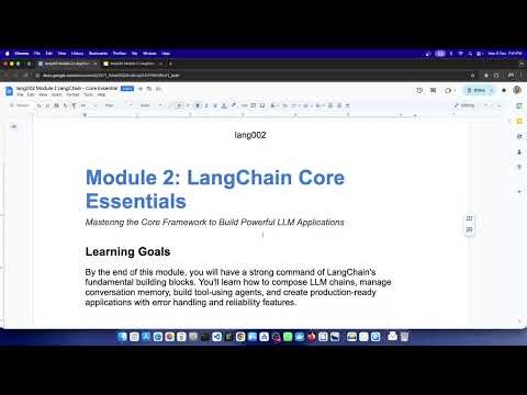 LangChain Core Essentials: Building LLM-Powered Applications Step by Step | Uplatz