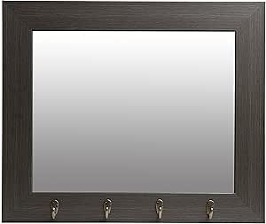 Patton Wall Decor Gray Washed Foyer Hooks Wall Mirror