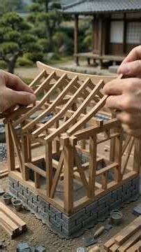 Building a Tiny Japanese House 🏯 | Miniature Roof Construction Timelapse