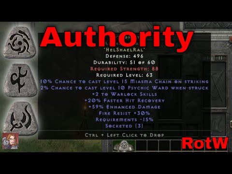 D2R RotW Runewords - Authority (Hel Shael Ral)
