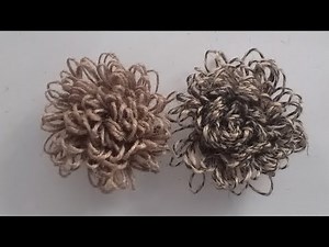 Super Easy Flower making Idea using Jute Rope❤️/ Easy Jute Crafts / Golden Fiber Crafts