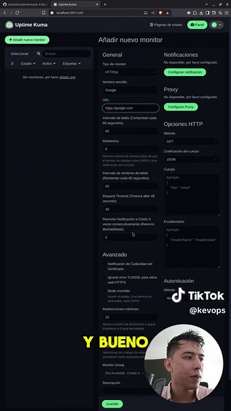 Ya no gastes mas dinero monitoreando servicios externos!!! Uptime kuma!! #kevops #devops #monitoreo #linux #uptime-kuma #docker #development #opensource #api #database