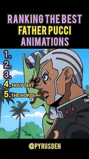 Ranking The Best Father Pucci Animations 🔥 | #shorts #jojo #anime