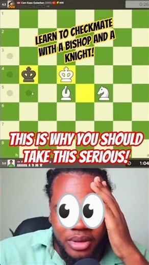 You Should Learn to Checkmate with A knight And Bishop! #chess #checkmate #stalemate