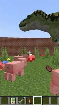 Minecraft modded trex #minecraft #dinosaur
