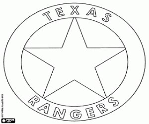The Texas Ranger star coloring page printable game