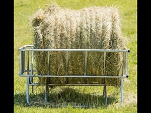 Galvanized Bale Feeder for Horse and Goats!