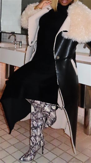 ✝️🇳🇬 | The first birthday outfit of many to come 😍 Coat: @nordstrom Dress: @asos Bag: @stevemadden Boots: @depop #explore #reels... | Instagram