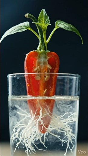 Chili Pepper Growing Timelapse in Water | Real Root & Plant Growth 4K Macro