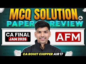 CA Final AFM Paper Review Jan 2026 Exam | CA Final AFM Paper Pattern | CA Final Questions | CA Rohit