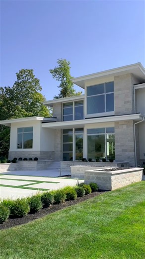 When it comes to this backyard, staying home is the best plan The pool, raised seating, and open layout make it easy to swim, lounge, and spread out without ever feeling crowded. Everything feels intentional, modern, and built to be used every day Pavers/slabs/walls: Techo-Bloc Ceramics: Landmark Ceramics Stone and tile: Naturalstonetilegallery Metal Fabricator: Indiana Iron Pool: McGhee Pools Builder: Homes by Design Hardwood: TimberTech Plants: Brehob Nurseries Landscape Supplies: SiteOne Land