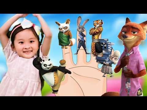 Kung Fu Panda & Zootopia Finger Family | Nursery Rhymes | DoReMi Kids Songs